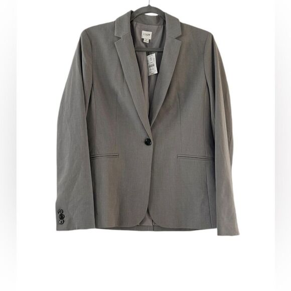 J. Crew Women’s Gray Lined Blazer Size 8 New with Tags MSRP 168.00 - Picture 1 of 15